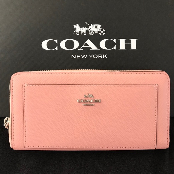 Coach Handbags - Coach accordion zip pink blush wallet